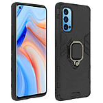 Avizar Coque Oppo Reno 4 Pro 5G Hybride Antichoc Bague Métallique Support Vidéo noir