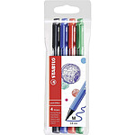 STABILO Pochette de 4 stylos feutres pointMax pointe moyenne 0,8 mm noir + bleu + rouge + vert x 5