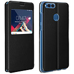 Avizar Etui Honor 7X Housse Clapet à Fenêtre Fonction Support - Noir