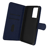 Avizar Housse pour Oppo A57s et A57 Clapet Portefeuille Fonction Support Vidéo  bleu nuit