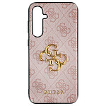 Guess Coque pour Samsung Galaxy S23 FE Bi-matière Antichoc Design Élégant Rose Poudré