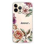 LaCoqueFrançaise Coque iPhone 13 Pro 360 intégrale transparente Motif Amour en fleurs Tendance