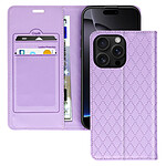 Avizar Étui Folio pour iPhone 16 Pro Max Losange Porte cartes Support Vidéo Violet