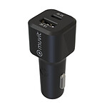 Muvit Chargeur Voiture Allume cigare PD USB-C 30W - QC 3.0 USB-A 18 W Noir