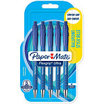 PAPER MATE Stylo à bille FlexGrip Ultra, blister de 5, bleu