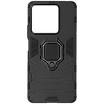 Avizar Coque pour Xiaomi Redmi Note 13 5G Anneau Support Bi-matière Antichoc Noir