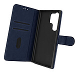 Avizar Housse Samsung Galaxy S23 Ultra Clapet Portefeuille Fonction Support Vidéo bleu Chesterfield