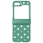 Avizar Coque pour Samsung Galaxy Z Flip 5 Rigide Motif Étoile  Vert