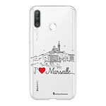 LaCoqueFrançaise Coque Huawei P30 360 intégrale transparente Motif J'aime Marseille Tendance