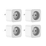 Woox - Prise intelligente FR Type E avec surveillance de l'énergie - R6128-4Pack