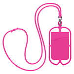 Avizar Coque Cordon Universelle pour Smartphone avec Porte-carte  Fuchsia