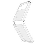 Avizar Coque pour Samsung Galaxy Z Flip 4 5G en 2 Parties Polycarbonate Rigide Transparent