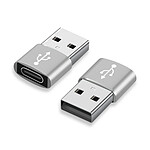 Eko Lot de 3 Adaptateurs USB Type-C vers USB 3.0 Plug and Play Compacts Argent