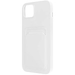 Avizar Coque pour iPhone 14 Silicone Souple Porte-carte Fine Légère  blanc