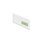 OXFORD Boîte de 500 enveloppes recyclées extra blanches 90g format DL 110x220 mm avec fenêtre 45x100 mm