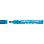 EDDING Marqueur Permanent 2200C Corps Alu Pointe Biseau Bleu clair 1-5 mm x 10