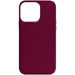 Avizar Coque pour iPhone 15 Pro Max Silicone Semi-rigide Finition Douce au Toucher Fine  Lie de vin