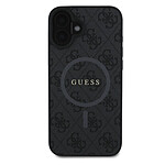 Guess Coque de Protection pour iPhone 16 MagSafe Imprimé 4G Noir