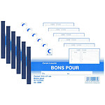 ELVE Carnet à Souche BONS POUR 105x210 50 Feuillets 80g avec Talon x 6