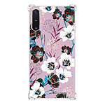 LaCoqueFrançaise Coque Samsung Galaxy Note 10 anti-choc souple angles renforcés transparente Motif Fleurs parme