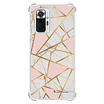 LaCoqueFrançaise Coque Xiaomi Redmi Note 10 Pro Silicone antichocs Solides coins renforcés  transparente Motif Marbre Rose