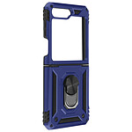 Avizar Coque pour Samsung Galaxy Z Flip 5 Antichoc Hybride Bague Support Magnétique  Bleu Nuit