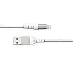 Force Power Câble Renforcé USB A / Lightning 2.4A Résistant à 12 000 Flexions MFi 1.2m Blanc