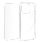 Avizar Coque pour iPhone 15 Pro Max Silicone Gel et Verre Trempé 9H Transparent