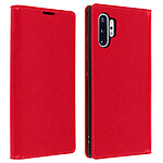 Avizar Etui folio Rouge Cuir Véritable pour Samsung Galaxy Note 10 Plus