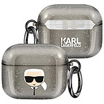 Karl Lagerfeld Coque pour AirPods 3 Antichoc Glitter Noir