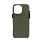 UAG Coque pour iPhone 16 Pro Max MagSafe Motif Hexagonal Modèle Civilian Vert