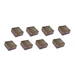 SAFETOOL Blister de 8 carrés magnétiques puissants 10 x 10 x 5mm Coloris inox