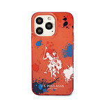 U.S Polo Coque de Protection pour iPhone 14 Pro Max Double Horse Rouge