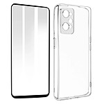 Avizar Coque pour Realme GT Neo 2 et GT 2 Silicone Souple et Film Verre Trempé 9H  noir