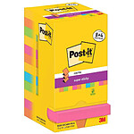 POST-IT Bloc-note adhésif Super Sticky Z-Notes, 76 x 76 mm Jaune, vert, rose