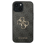 Guess Coque pour iPhone 15 Plus Découpes Précises et Bords Surélevés Noir