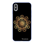 LaCoqueFrançaise Coque iPhone X/Xs Silicone Liquide Douce lilas Mandala Or