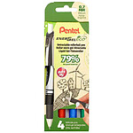 PENTEL Stylo roller à encre gel EnerGel BL77 Eco, étui de 4