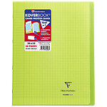 CLAIREFONTAINE Koverbook cahier piqué 24x32cm 48 pages grands carreaux Vert