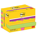 POST-IT Bloc-note adhésif Super Sticky Notes, 47,6 x 47,6 mm Jaune, vert, rose