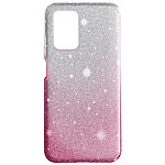 Avizar Coque pour Xiaomi Redmi 10 et Redmi 10 2022 Design Paillette Amovible Silicone Semi-rigide  Transparent / Rose