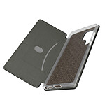 Avizar Housse pour Samsung Galaxy S22 Ultra Clapet Porte-carte Support Finition Satinée Noir