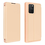 Dux Ducis Housse pour Galaxy S10 Lite Porte-carte Support Vidéo Toucher Soyeux  Rose