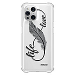 Evetane Coque OPPO Find X3 Pro Silicone antichocs Solides coins renforcés  transparente Motif Love Life