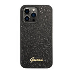 Guess Coque de Protection pour iPhone 14 Pro à Paillettes Noir