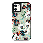 LaCoqueFrançaise Coque iPhone 12 Mini miroir Fleurs vert d'eau Design