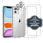 Evetane Coque iPhone 11 Antichoc + 2 Protections écran et 2 protections Objectif Caméra