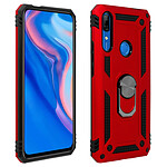 Avizar Coque Huawei P Smart Z/Y9 Prime 2019/Honor 9X Bi matières Bague Support rouge