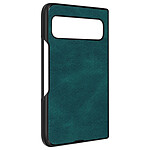 Avizar Coque pour Google Pixel Fold, Rigide en Simili Cuir Turquoise