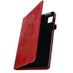 Avizar Étui pour Realme Pad Mini Motif Papillon Fleurs Rangement cartes Support vidéo  rouge